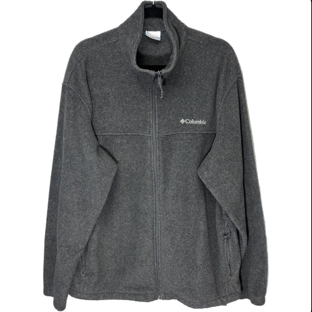 Columbia Men’s Grey Fleece Full Zip Sweater XXL